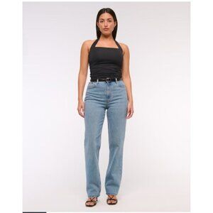 Abercrombie & Fitch Curve Love 90s Straight Ultra High Rise Jeans 27/4R Stretch